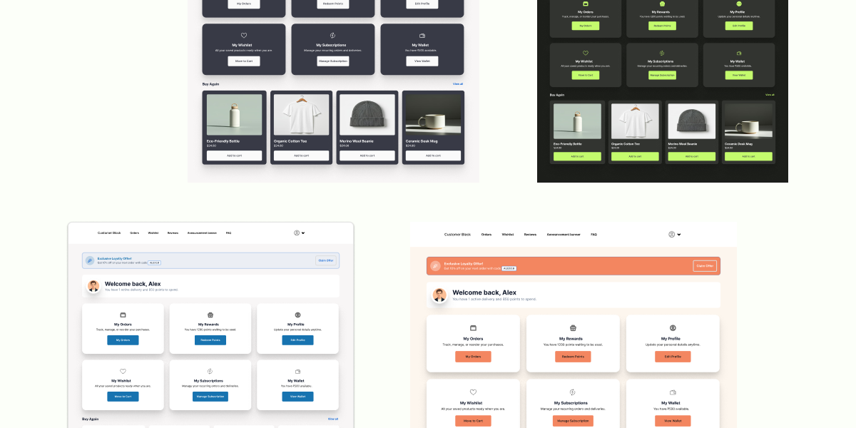 Accofy Standard dashboard layout