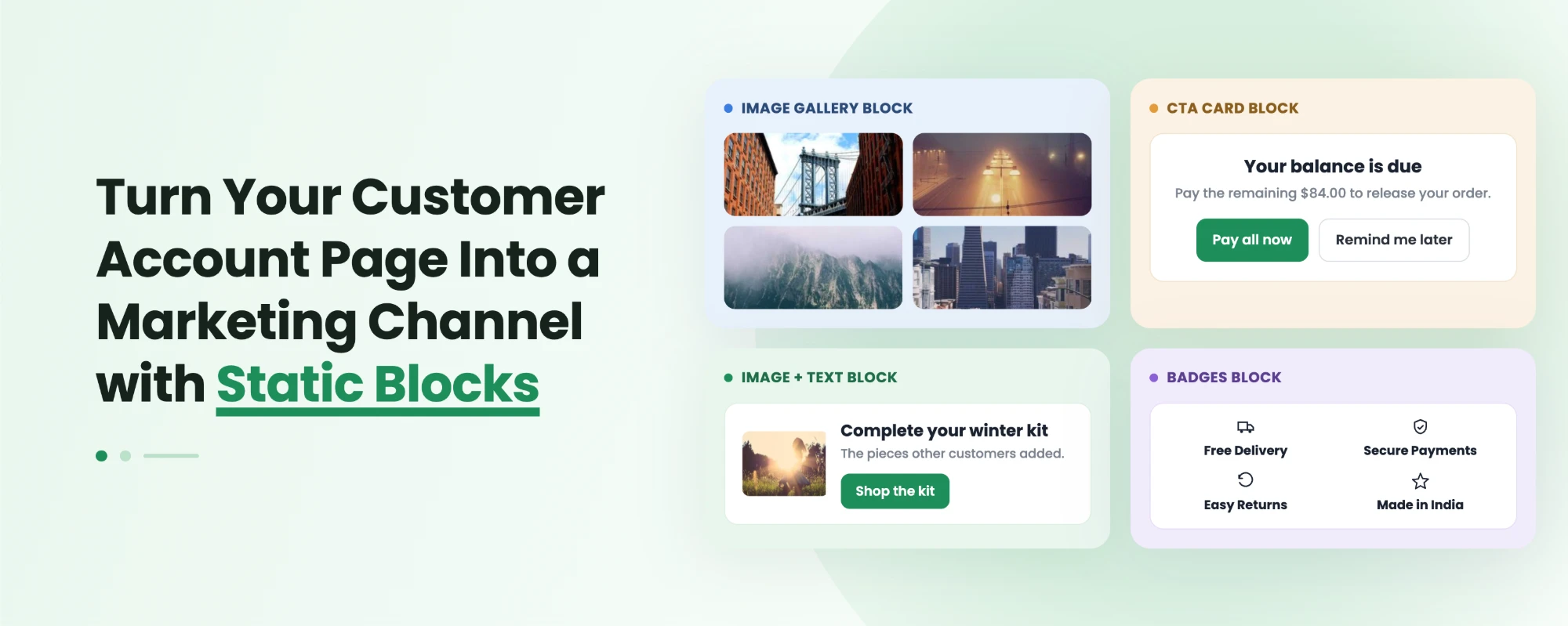 Turn Your Customer Account Page Into a Marketing Channel with Static Blocks